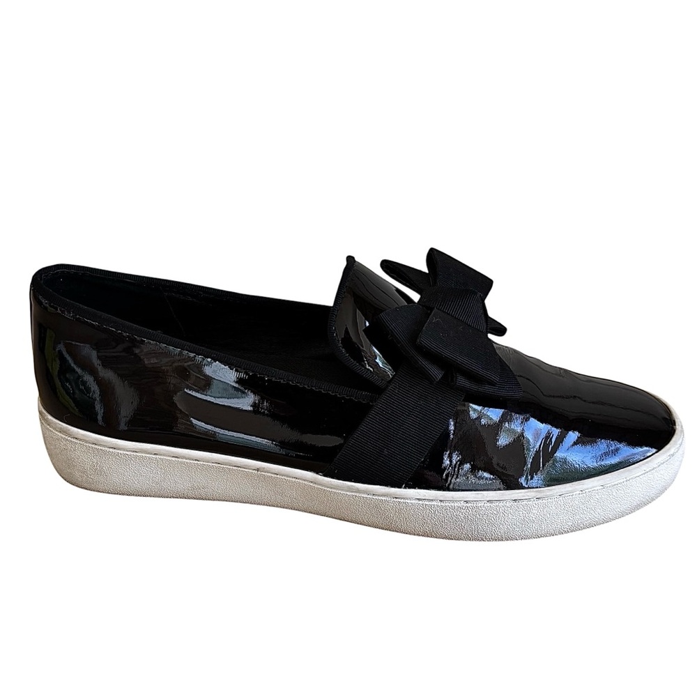 🌹MICHAEL KORS COLLECTION Black Patent Leather Slip-Ons w/ Bow🌹 - Picture 7 of 14